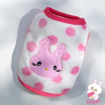 Cozy Fleece Winter Vest for Small Cats
