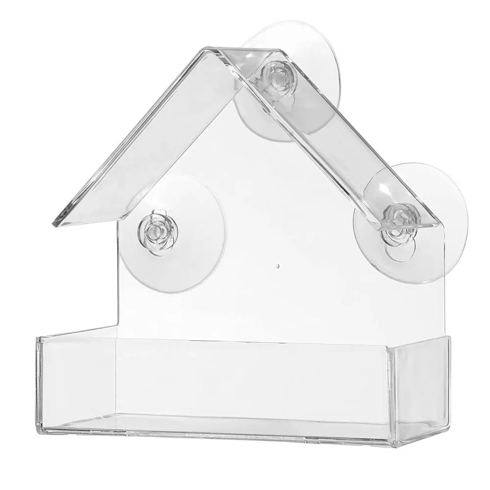 Acrylic Transparent Bird Feeder with Suction Cup