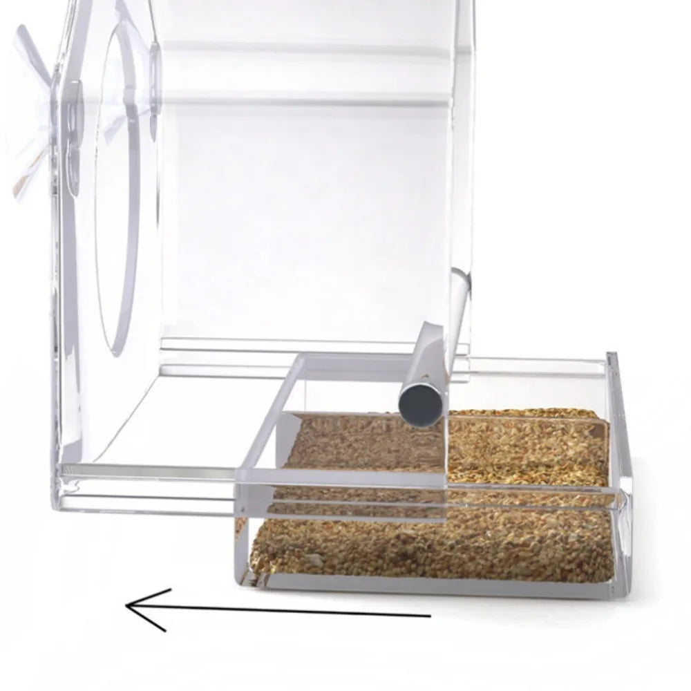 Clear Glass Window Bird Feeder